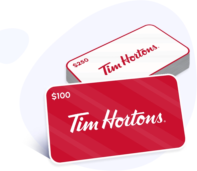 $100 TIM HORTONS Gift Card